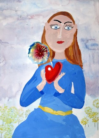 Рисунок на тему мамино сердце