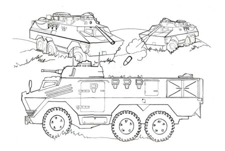 Раскраска БРДМ-2 сбоку