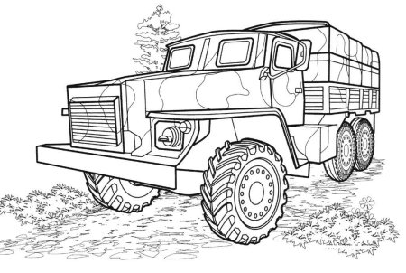 Военный Урал 4320 раскраска