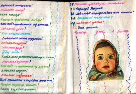 Детские анкеты для друзей