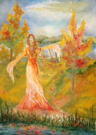 Рисование портрет осени