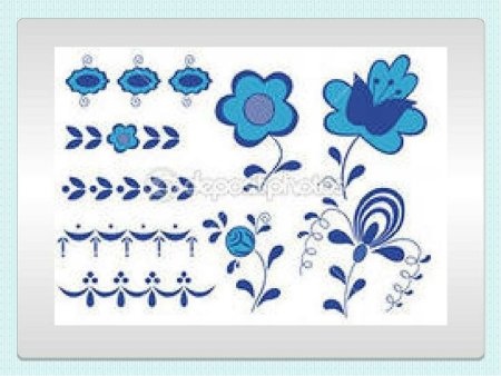 Элементы гжельской росписи Гжель