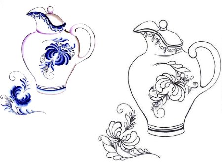 Гжельская роспись расрас