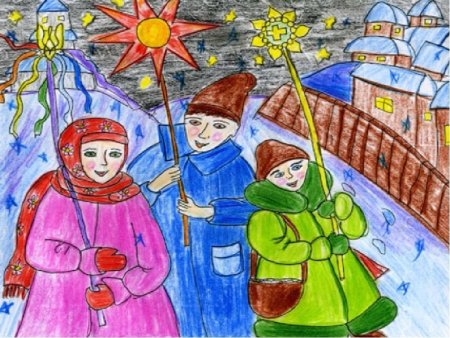 Святки рисунок