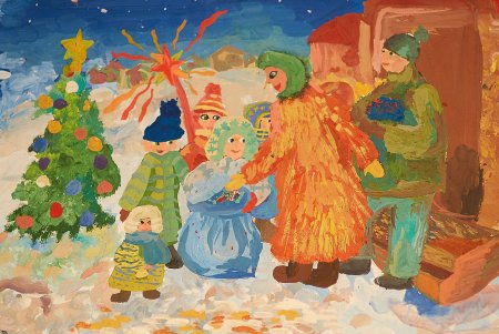 Колядки на прозрачном фоне