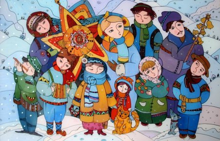 Раскраски колядки для детей