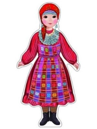 Плакат вырубной "девочка в татарском костюме"