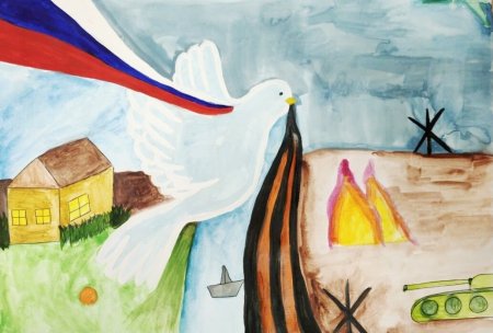 Детские рисунки посвященные солдатам