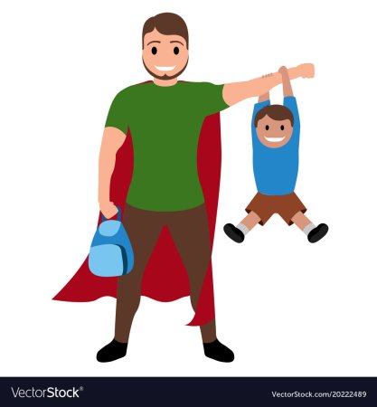 Рисунок отец Супергерой