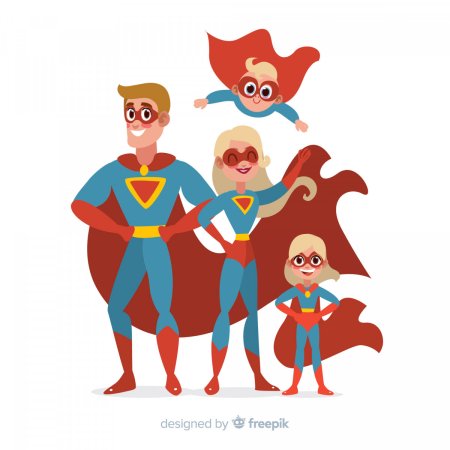 Супергерои ребенок и родитель