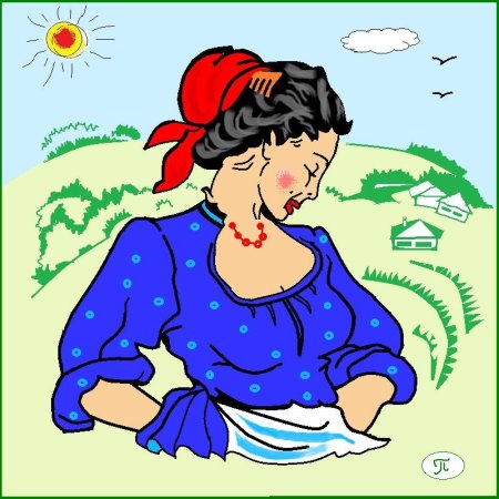 Девушка с коромыслом раскраска