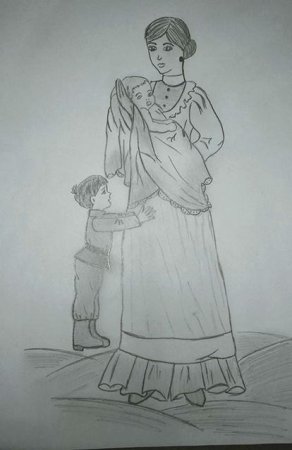 Казачка нарисованная