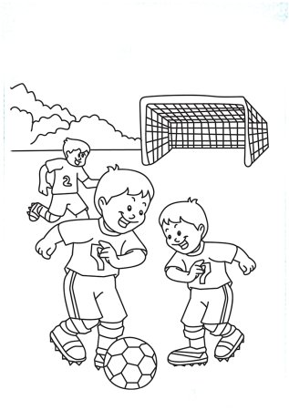 Раскраска игра в футбол