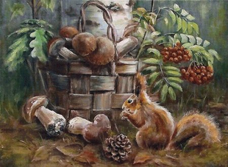 Рисование с детьми грибы