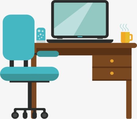 Компьютерный стол векторный