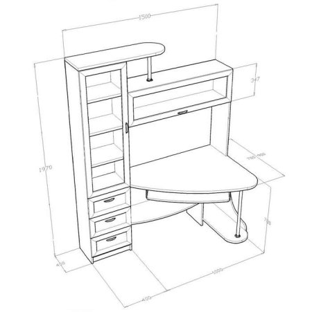 Нарисовать компьютерный стол