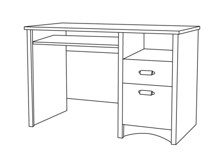 Нарисовать компьютерный стол