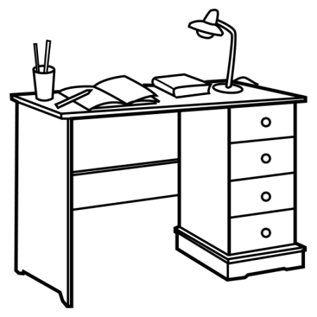 Зарисовки комнаты с компьютером