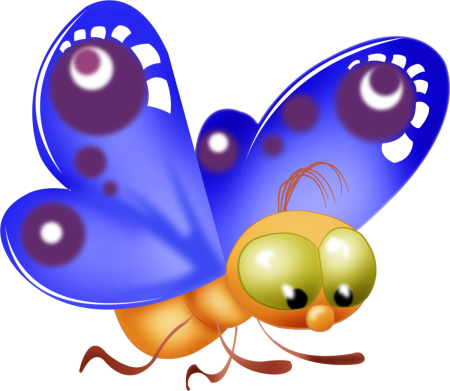 Красивые мультяшные бабочки