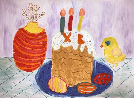 Рисунок на тему Пасха