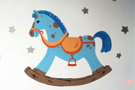 Рисование для малышей лошадка качалка