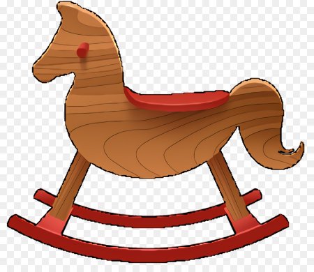 Лошадка качалка на прозрачном фоне