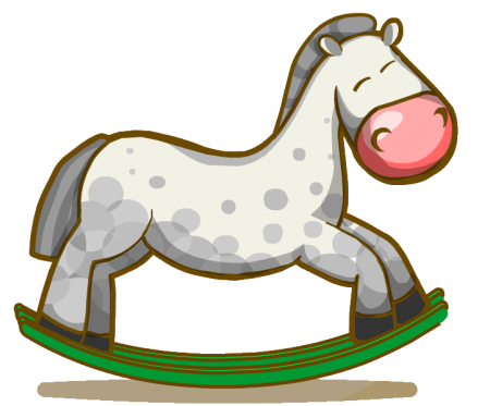 Игрушка лошадка на прозрачном фоне