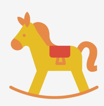 Деревянная лошадка вектор