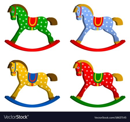 Лошадка-качалка рисунок для детей