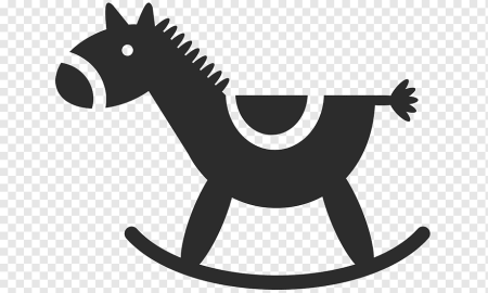 Лошадка качалка силуэт