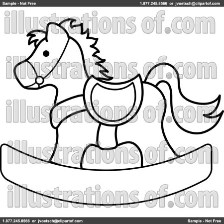 Детская лошадка трафарет