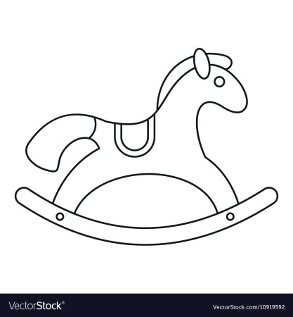 Лошадка качалка контур