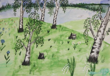Лес для рисования