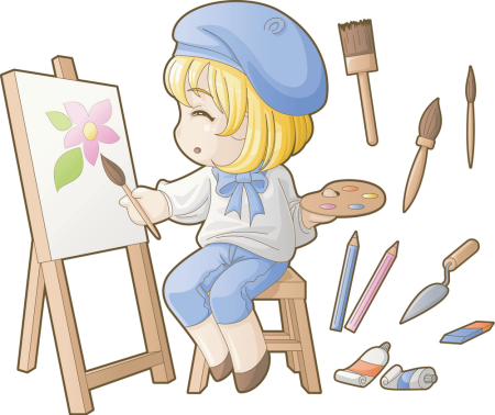 Профессия художник для детей