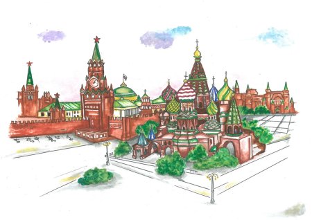 Москва рисунок