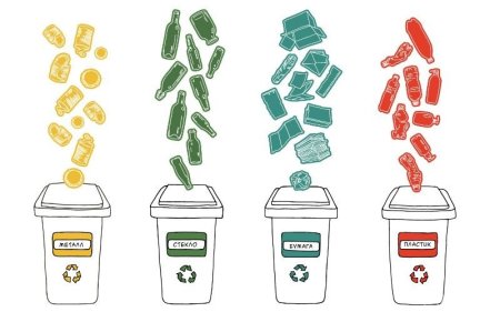 Плакат переработка мусора