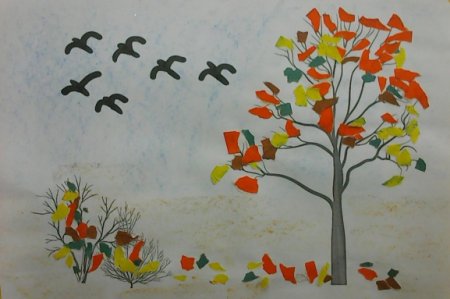 Детские рисунки на тему осень Прощай