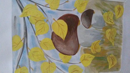 Прощание с осенью рисование