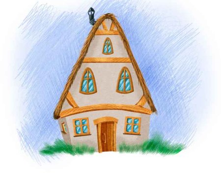 Сказочные домики рисование