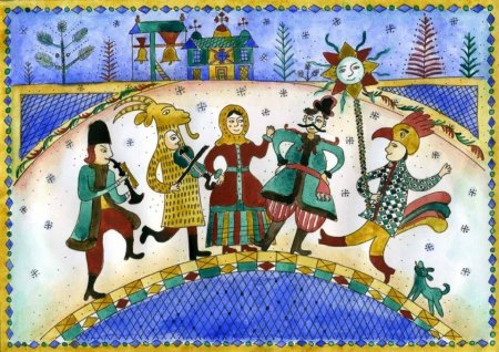 Скоморохи лубок