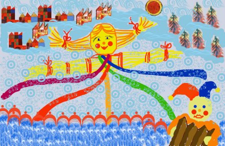 Масленица рисунок