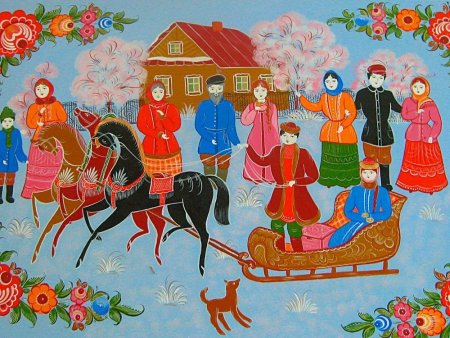 Городецкая роспись праздники гуляния