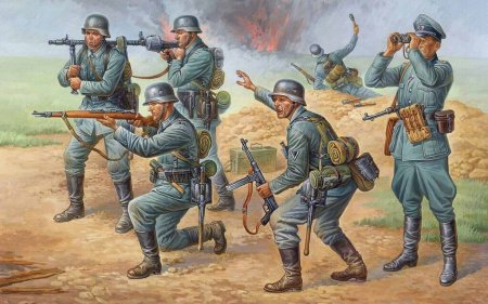 Сборная модель zvezda немецкий пехотный взвод 1942-1944 г. (8078) 1:72