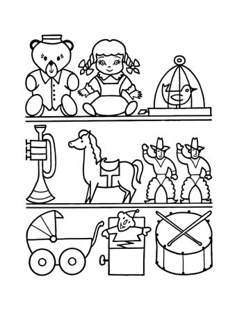 Игрушки раскраска для детей
