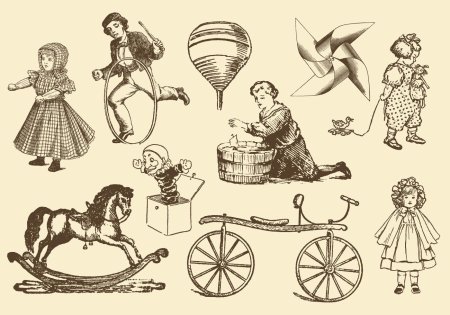 Старинная игрушка рисунок