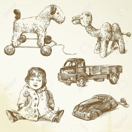 Старые игрушки рисунок