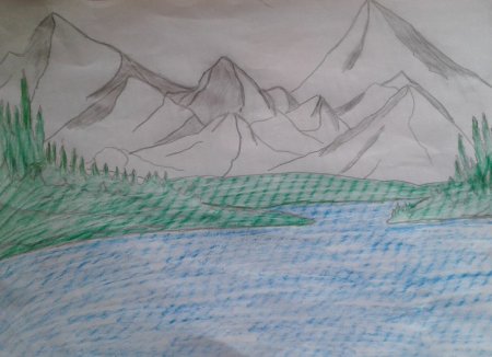 Рисунок на тему горы