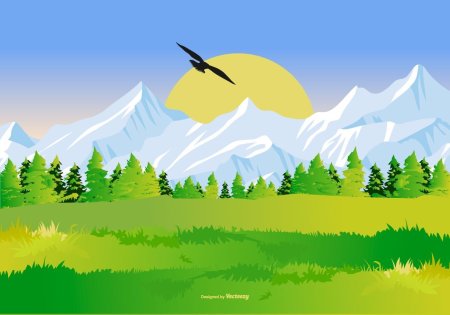 Горы Грузии вектор