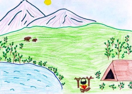 Пейзаж для 3 класса легкие