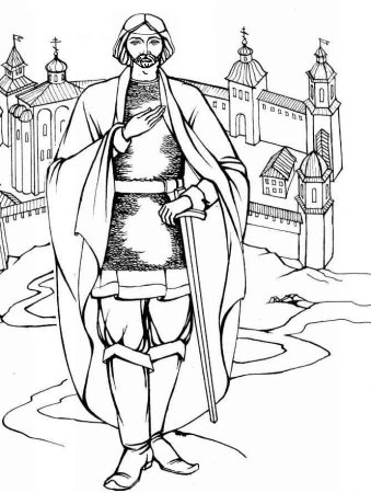 Александр Невский рисунок детский 2 класс